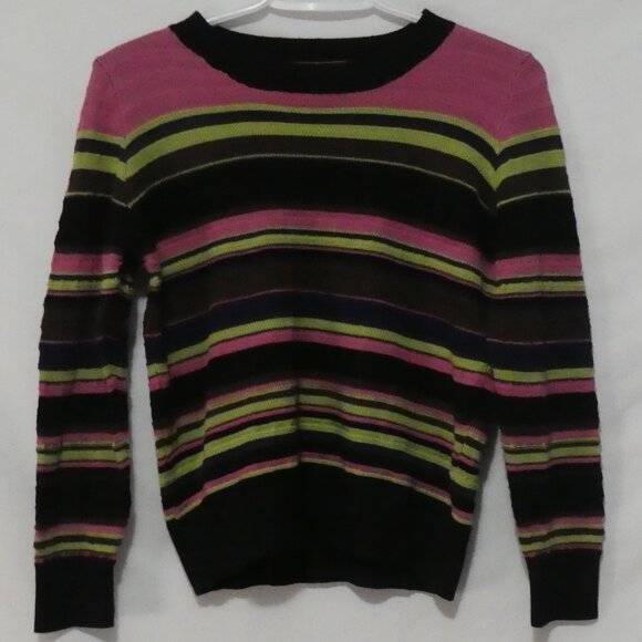 Colorful Knit Striped Knit Sweater | medium - Picture 1 of 14